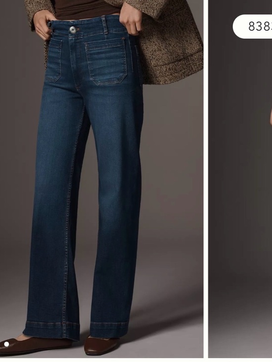 Maeve Denim - Maeve Dark Blue Wide-Leg High-Rise Jeans